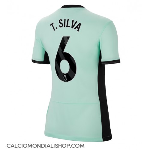 Maglie da calcio Chelsea Thiago Silva #6 Terza Maglia Femminile 2023-24 Manica Corta